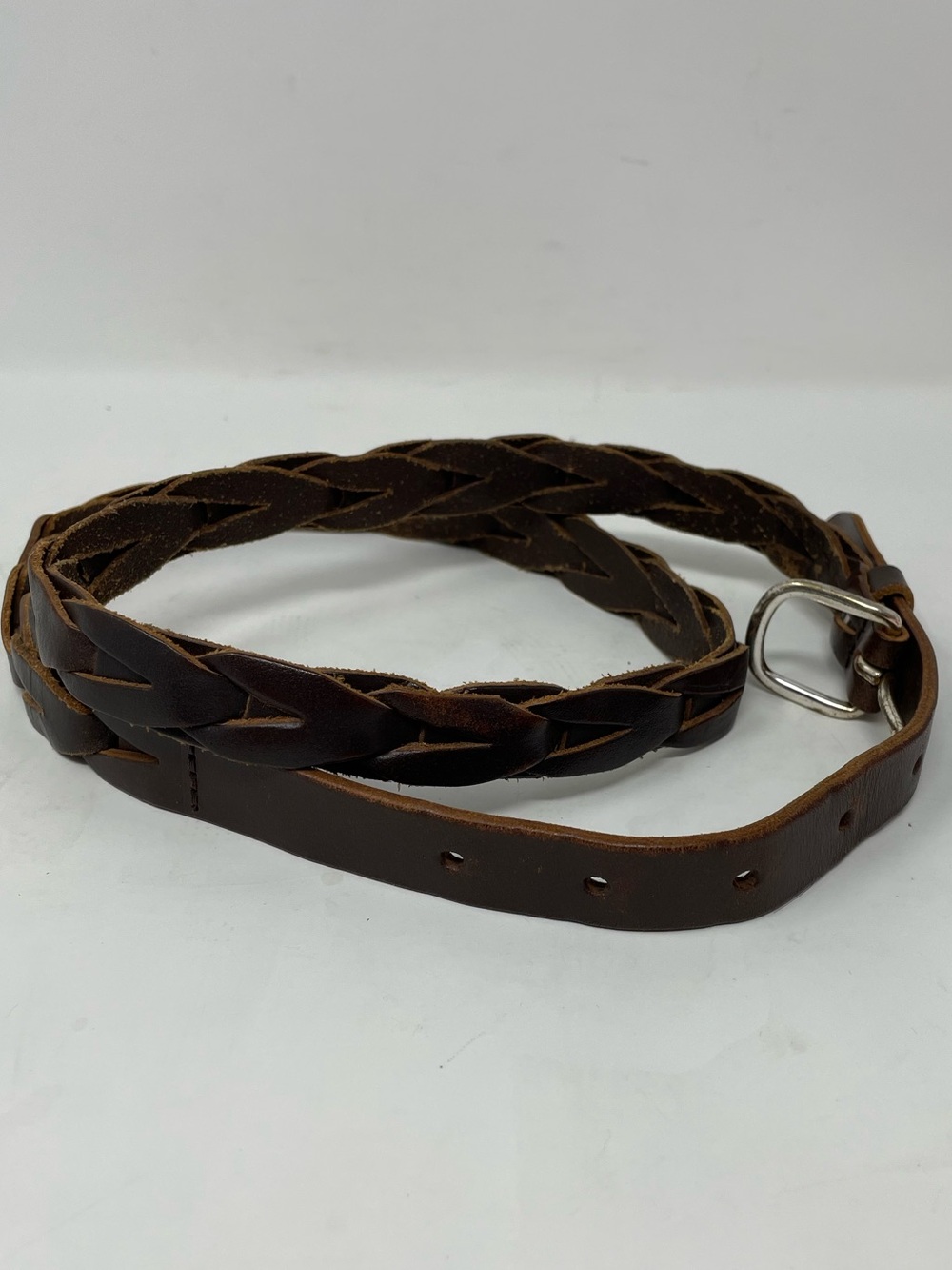 Leather Braided Brown 41” Belt